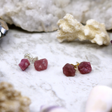 Rose // Pink Tourmaline Stud Earrings, Natural Healing Stone // BH-E032