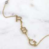 RBG // Ruth Bader Ginsburg Necklace w/ Pearl Accent, Gold or Silver // BH-N032