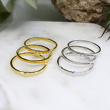 To the Moon and Back // Stackable Moon Triangle Rings, Silver or Gold Fill, Boho // BH-R003