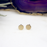 What a Babe // Solid Circle Stud Earring, 14k Gold Filled, Simple Everyday Earring // BH-E010