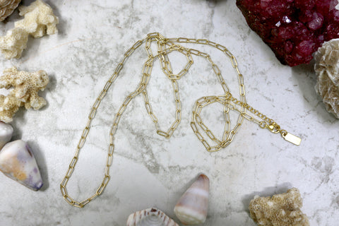 Foxy // Drawn Cable Chain Double Necklace, Long Necklace, Sterling Silver, Gold Fill // BH-N040