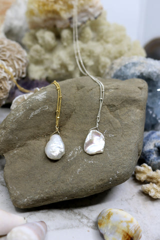 Worthy // Baroque Pearl Drop Necklace, Elegant Jewelry, Boho Necklace // BH-N041