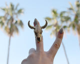 She's Strong as a Bull // Cattle Head Ring, 24k Gold or Silver Plated, A Modern Bohemian // BH-R005