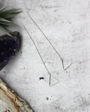 Don't Be Square // Triangle Threader Earrings, Silver or Gold, A Modern Bohemian // BH-E004