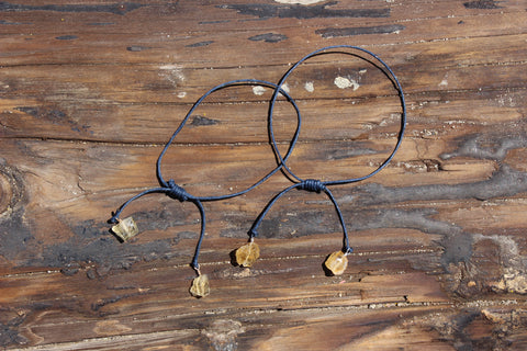 Carrick // Citrine Drop Cord Bracelet, Silver or Gold, Boho Bracelet // BH-B021