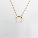 Slice of Life // Crescent Necklace, Double Hung, Rose Gold, Gold, Silver // BH-N012