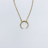 Slice of Life // Crescent Necklace, Double Hung, Rose Gold, Gold, Silver // BH-N012