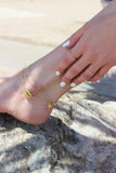 Cove // Fan Shell Anklet, Silver or Gold, Quality Jewelry, Summer Anklets // BH-A001