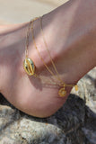 Cove // Fan Shell Anklet, Silver or Gold, Quality Jewelry, Summer Anklets // BH-A001