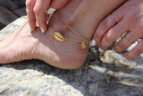 Cove // Fan Shell Anklet, Silver or Gold, Quality Jewelry, Summer Anklets // BH-A001