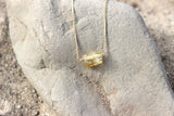 Sunny // Citrine Necklace on Drawn Cable Chain, Gold, Beach Jewelry // BH-N042