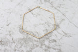 Wonder Often // Hexagon Hammered Bracelet, Gold or Sterling Silver, Modern Bohemian // BH-B001