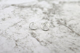 Inner Circle // Open Circle Earring, Vermeil or Sterling Silver, Hammered Earrings // BH-E014