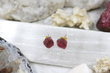 Rose // Pink Tourmaline Stud Earrings, Natural Healing Stone // BH-E032