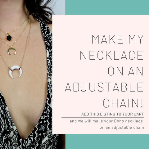 Make my Necklace Adjustable! // Turn your Boho Necklace into an Adjustable One! Adjustable Chain, Upgrade, Boho Necklace, Layered Necklaces